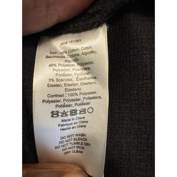 Current Air Anthropologie Black Faux Wrap Dress Small Semi-Sheer Sleeves Gothic - Picture 6 of 7